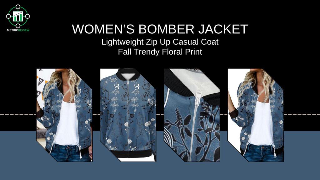 bomber jacket womens trendy floral